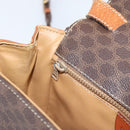 CELINE Macadam Canvas Shoulder Bag PVC Leather Brown Gold Auth ep16182-22