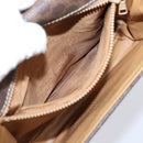 CELINE Macadam Canvas Shoulder Bag PVC Leather Brown Gold Auth ep16182-23