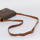 CELINE Macadam Canvas Shoulder Bag PVC Leather Brown Gold Auth ep16182-7
