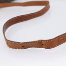 CELINE Macadam Canvas Shoulder Bag PVC Leather Brown Gold Auth ep16182-8
