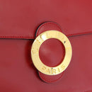 CELINE Shoulder Bag Leather Red Gold Auth ep16186A-14