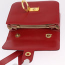 CELINE Shoulder Bag Leather Red Gold Auth ep16186A-17