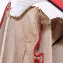 CELINE Shoulder Bag Leather Red Gold Auth ep16186A-22