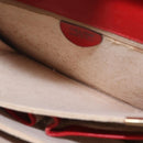 CELINE Shoulder Bag Leather Red Gold Auth ep16186A-23
