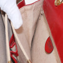 CELINE Shoulder Bag Leather Red Gold Auth ep16186A-25