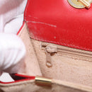CELINE Shoulder Bag Leather Red Gold Auth ep16186A-27