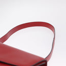 CELINE Shoulder Bag Leather Red Gold Auth ep16186A-8