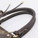 LOUIS VUITTON Monogram Mini Lin Buzasu Anjoul Bag 2way Ebene M95617 Auth ep16190-14