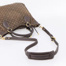 LOUIS VUITTON Monogram Mini Lin Buzasu Anjoul Bag 2way Ebene M95617 Auth ep16190-15