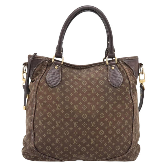 LOUIS VUITTON Monogram Mini Lin Buzasu Anjoul Bag 2way Ebene M95617 Auth ep16190