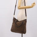LOUIS VUITTON Monogram Mini Lin Buzasu Anjoul Bag 2way Ebene M95617 Auth ep16190-27