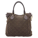 LOUIS VUITTON Monogram Mini Lin Buzasu Anjoul Bag 2way Ebene M95617 Auth ep16190-2