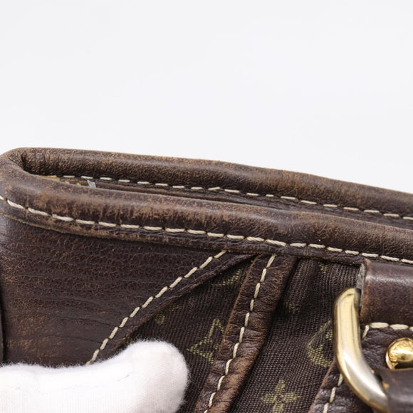 LOUIS VUITTON Monogram Mini Lin Buzasu Anjoul Bag 2way Ebene M95617 Auth ep16190