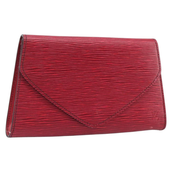 LOUIS VUITTON Epi Art Deco Clutch Bag Red M52637 LV Auth ep16193