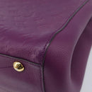LOUIS VUITTON Monogram Empreinte Montaigne MM Bag Purple M41046 LV Auth ep16194A-18