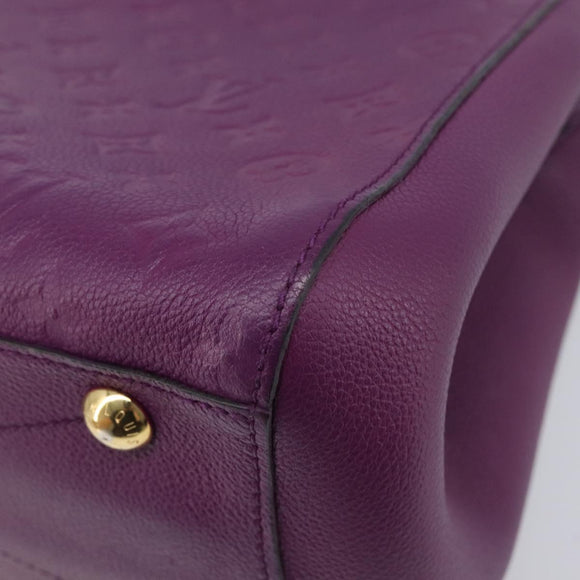 LOUIS VUITTON Monogram Empreinte Montaigne MM Bag Purple M41046 LV Auth ep16194A