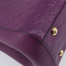 LOUIS VUITTON Monogram Empreinte Montaigne MM Bag Purple M41046 LV Auth ep16194A-19