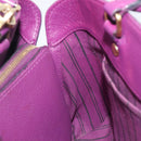 LOUIS VUITTON Monogram Empreinte Montaigne MM Bag Purple M41046 LV Auth ep16194A-24