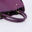 LOUIS VUITTON Monogram Empreinte Montaigne MM Bag Purple M41046 LV Auth ep16194A-7