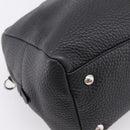 PRADA Hand Bag Leather Black Silver Auth ep16195A-9