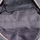 PRADA Hand Bag Leather Black Silver Auth ep16195A-11