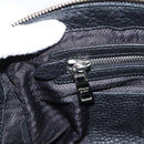 PRADA Hand Bag Leather Black Silver Auth ep16195A-22