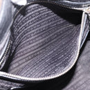 PRADA Hand Bag Leather Black Silver Auth ep16195A-23