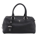 PRADA Hand Bag Leather Black Silver Auth ep16195A-13