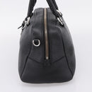 PRADA Hand Bag Leather Black Silver Auth ep16195A-4
