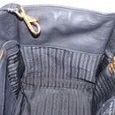 PRADA Hand Bag Leather 2way Black Gold Auth ep16198V-21
