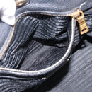 PRADA Hand Bag Leather 2way Black Gold Auth ep16198V-23