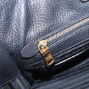 PRADA Hand Bag Leather 2way Black Gold Auth ep16198V-24