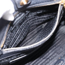 PRADA Hand Bag Leather 2way Black Gold Auth ep16198V-25