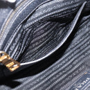 PRADA Hand Bag Leather 2way Black Gold Auth ep16198V-26