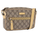 GUCCI GG Supreme Shoulder Bag PVC Beige Gold 201447 Auth ep16201-1