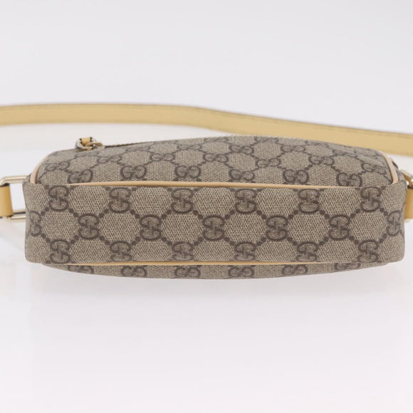 GUCCI GG Supreme Shoulder Bag PVC Beige Gold 201447 Auth ep16201