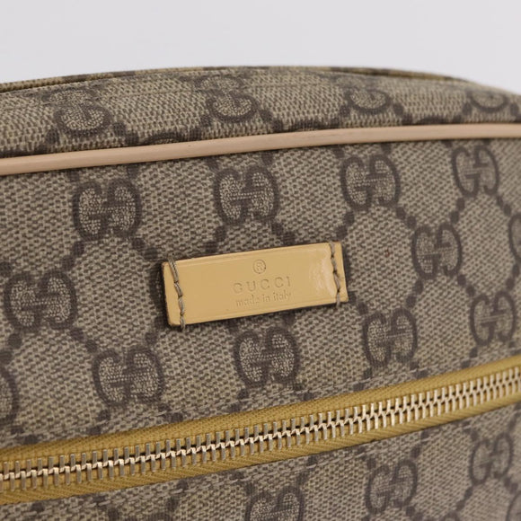 GUCCI GG Supreme Shoulder Bag PVC Beige Gold 201447 Auth ep16201