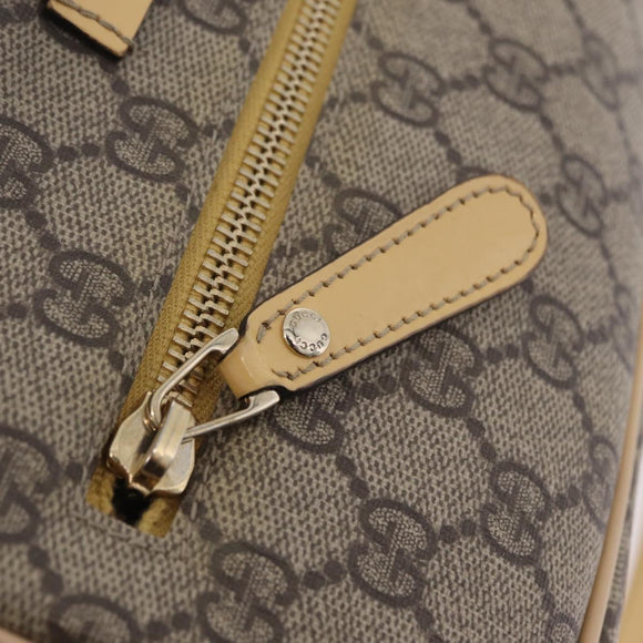 GUCCI GG Supreme Shoulder Bag PVC Beige Gold 201447 Auth ep16201