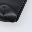 CELINE Chain Shoulder Bag Leather Black Gold Auth ep16204-12