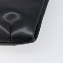 CELINE Chain Shoulder Bag Leather Black Gold Auth ep16204-14