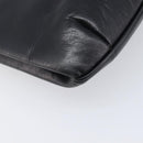 CELINE Chain Shoulder Bag Leather Black Gold Auth ep16204-15