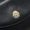 CELINE Chain Shoulder Bag Leather Black Gold Auth ep16204-18