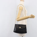 CELINE Chain Shoulder Bag Leather Black Gold Auth ep16204-29