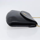CELINE Chain Shoulder Bag Leather Black Gold Auth ep16204-4
