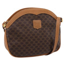 CELINE Macadam Canvas Shoulder Bag PVC Leather Brown Gold Auth ep16205A-1