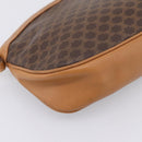 CELINE Macadam Canvas Shoulder Bag PVC Leather Brown Gold Auth ep16205A-16