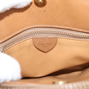 CELINE Macadam Canvas Shoulder Bag PVC Leather Brown Gold Auth ep16205A-18