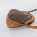 CELINE Macadam Canvas Shoulder Bag PVC Leather Brown Gold Auth ep16205A-4