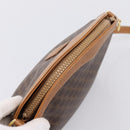 CELINE Macadam Canvas Shoulder Bag PVC Leather Brown Gold Auth ep16205A-6