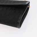 Christian Dior Trotter Canvas Chain Shoulder Bag Black Gold Auth ep16211-11